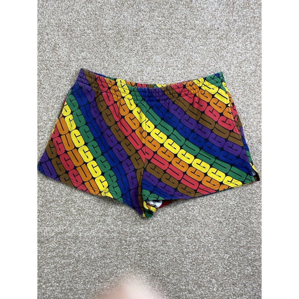 UGG Shorts Unisex Adults Extra Large Noni Pride Graphic Print AOP Fleece
